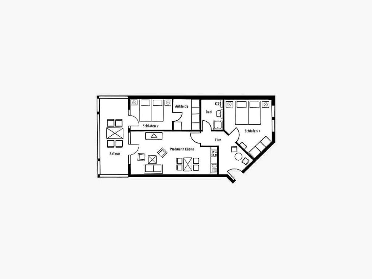 Duenenpark Binz - Komfort Ferienwohnung Mit 2 Schlafzimmern Und Balkon Im Obergeschoss 277 外观 照片